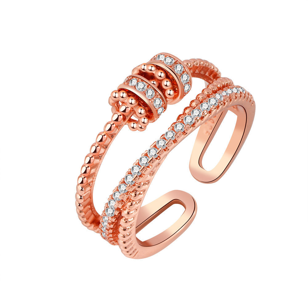 S925 Sterling Silver Rotating Ring Women's Fashion Personality El Pazar