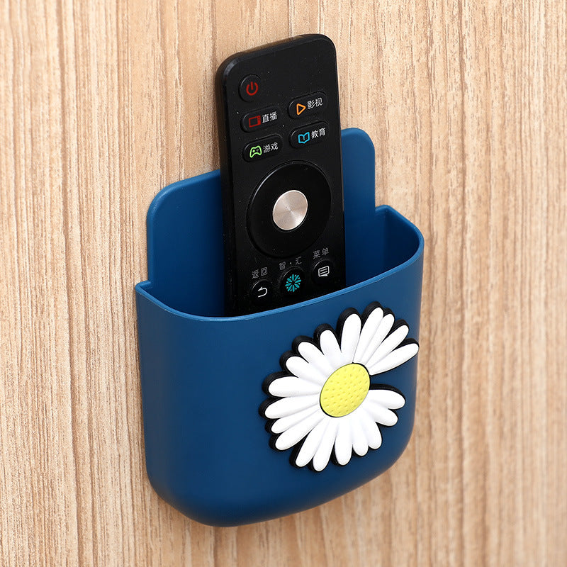 TV Air Conditioner Remote Control Wall Hanging Box Wall-Mounted Storage Box Punch-Free Mobile Phone Storage Rack Hanger eprolo