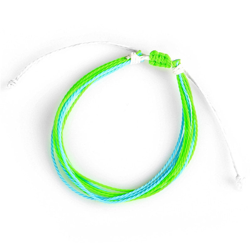 Wax Line Creative Handwoven Bracelet Colorful Drawstring El Pazar