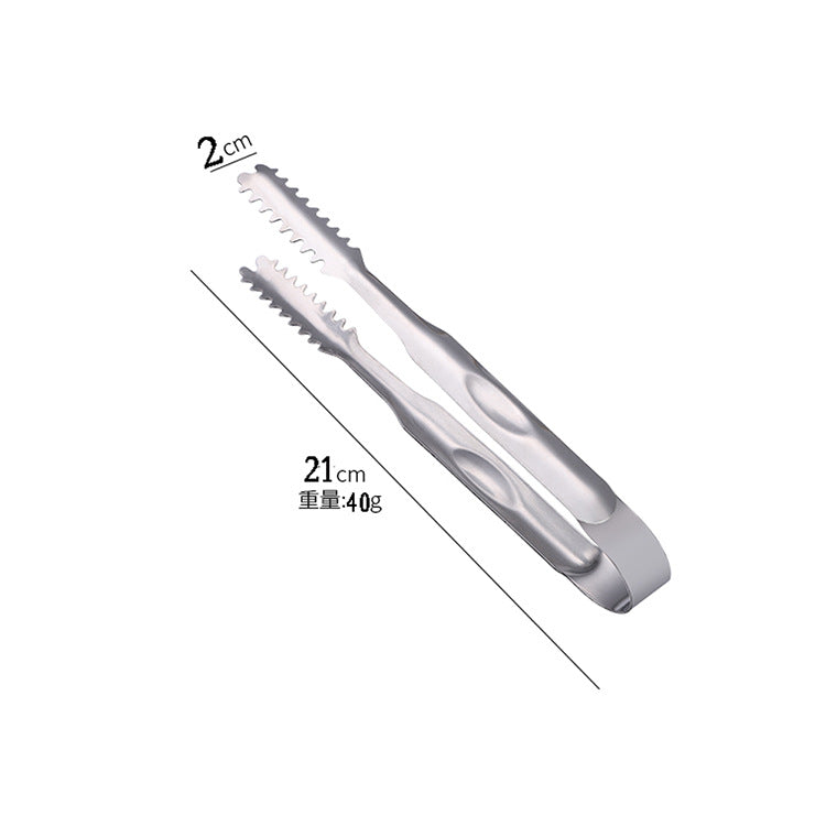 Thickened Bar Towel Clip Creative Whisky Bartender Ice Cube Ice Particle Clip Stainless Steel Ice Clip eprolo
