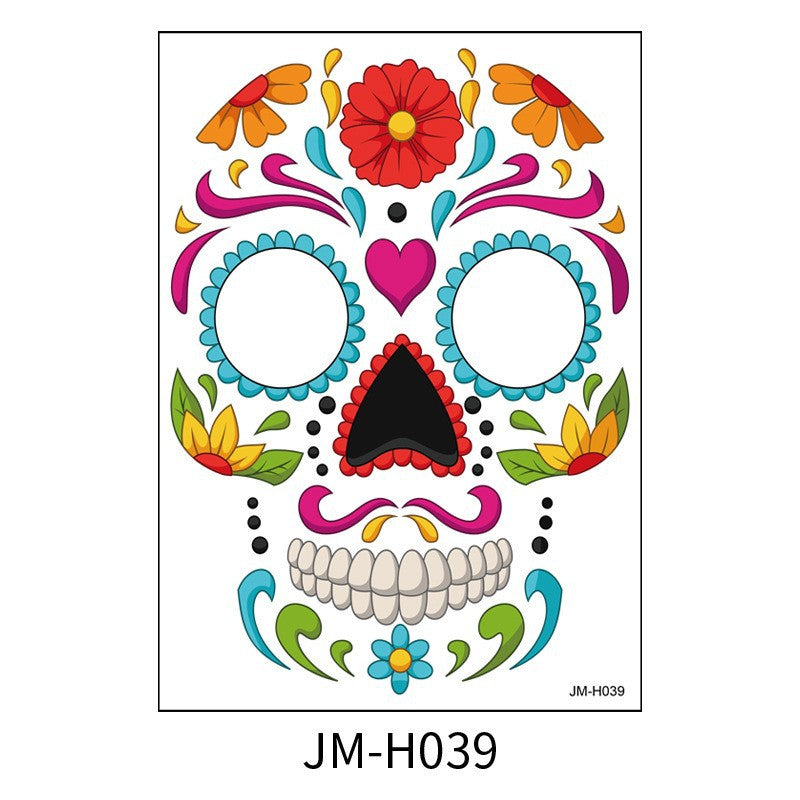 Halloween Face Tattoo Stickers Makeup Ball Funny Makeup Temporary Stickers eprolo