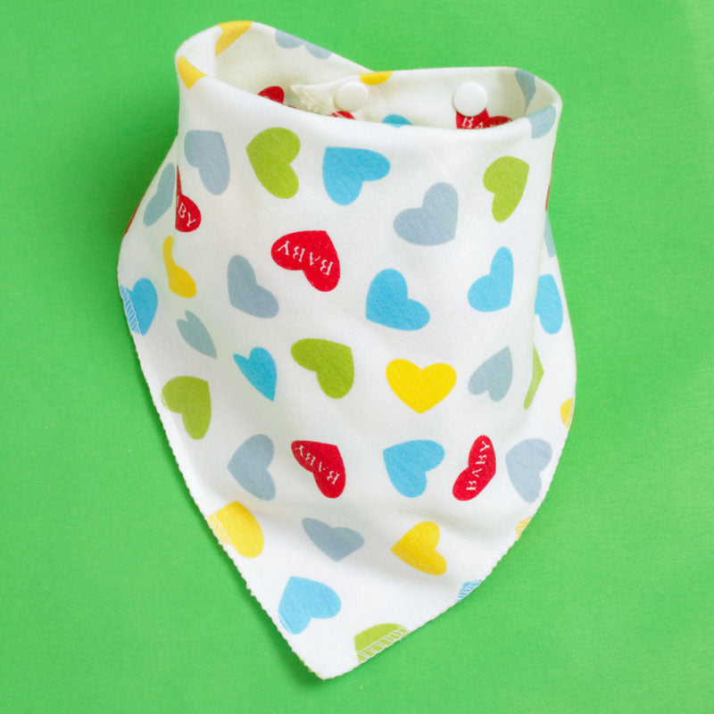 Baby Drooling Towel Baby Triangle Towel Double Layer According To The Buckle Newborn Child Headscarf Bib Scarf Spring And Summer Four Seasons eprolo