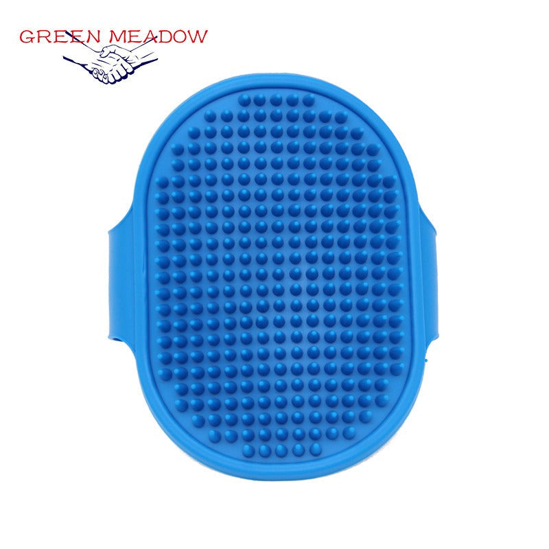 Silicone Pet Grooming Brush for Bathing Massage Brush Rubber Shampoo Comb with Adjustable Ring eprolo