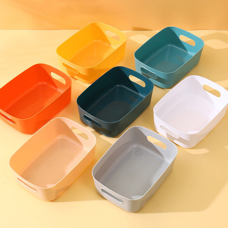 Desktop Storage Box Rectangular Office Desk Key Cosmetics Organize Storage Basket Kitchen Storage Storage Box eprolo