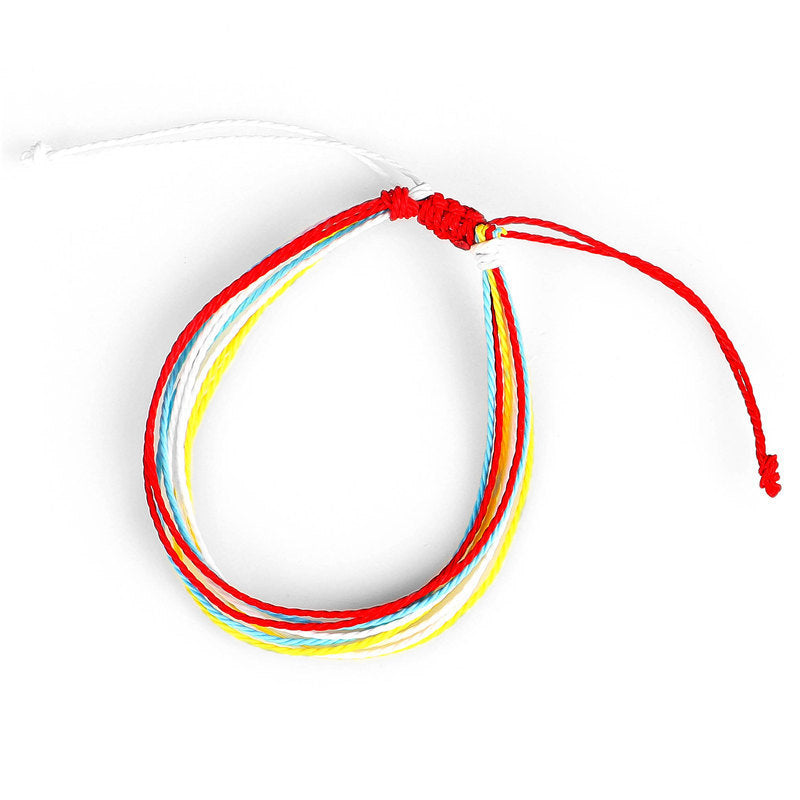 Wax Line Creative Handwoven Bracelet Colorful Drawstring El Pazar