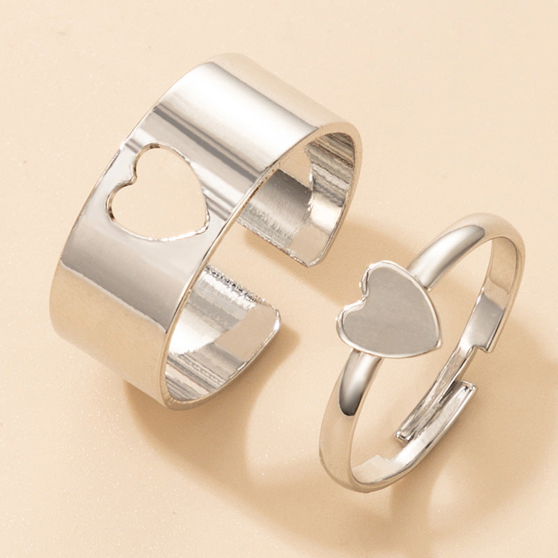 Butterfly Ring Set Creative Hollow Ins Personality Punk Style Couple Ring Pair Ring El Pazar