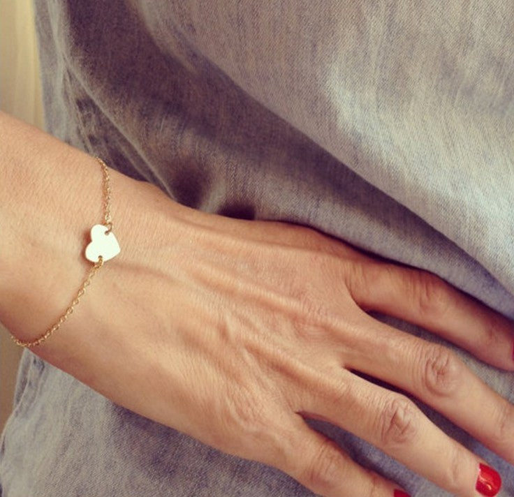 Heart shaped love peach heart bracelet El Pazar