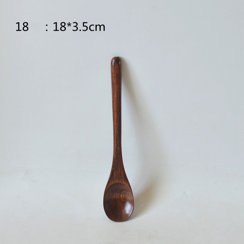 Small Customized Lettering Japanese Children Wooden Soup Spoon El Pazar