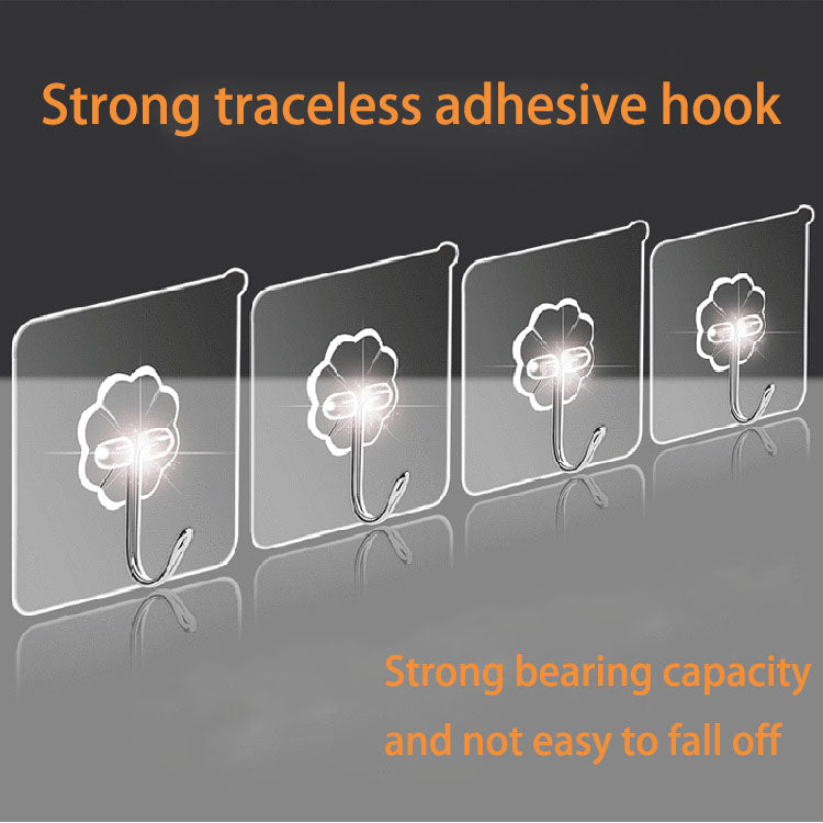 Transparent Sticky Hook No Punching No Trace Strong Hook Kitchen Bathroom Wall Hanging Sticky Hook Coat Hat Door Small Hook eprolo