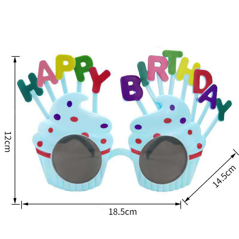 Birthday Cake Party Glasses Dance Net Red Party Funny Dress Up Holiday Atmosphere Personality Props eprolo