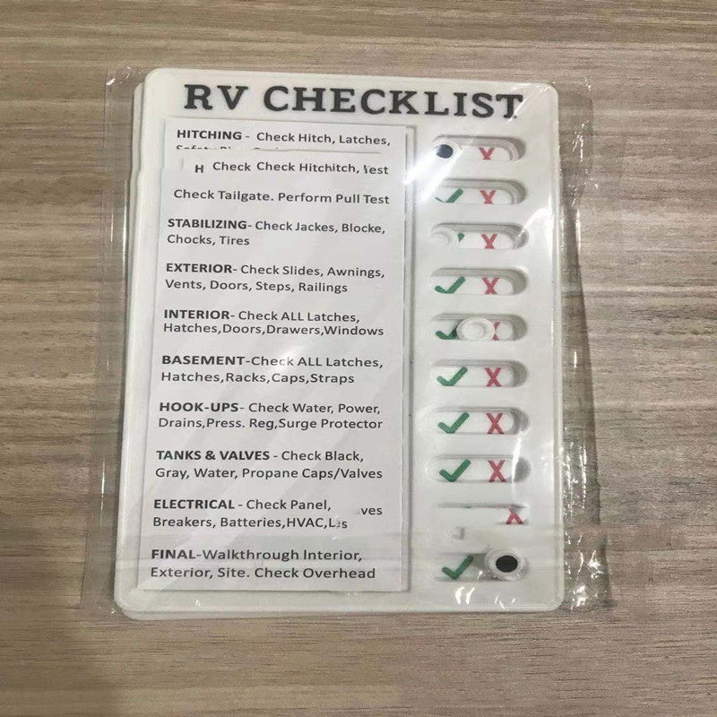 Checklist For RV Notes And Messages El Pazar
