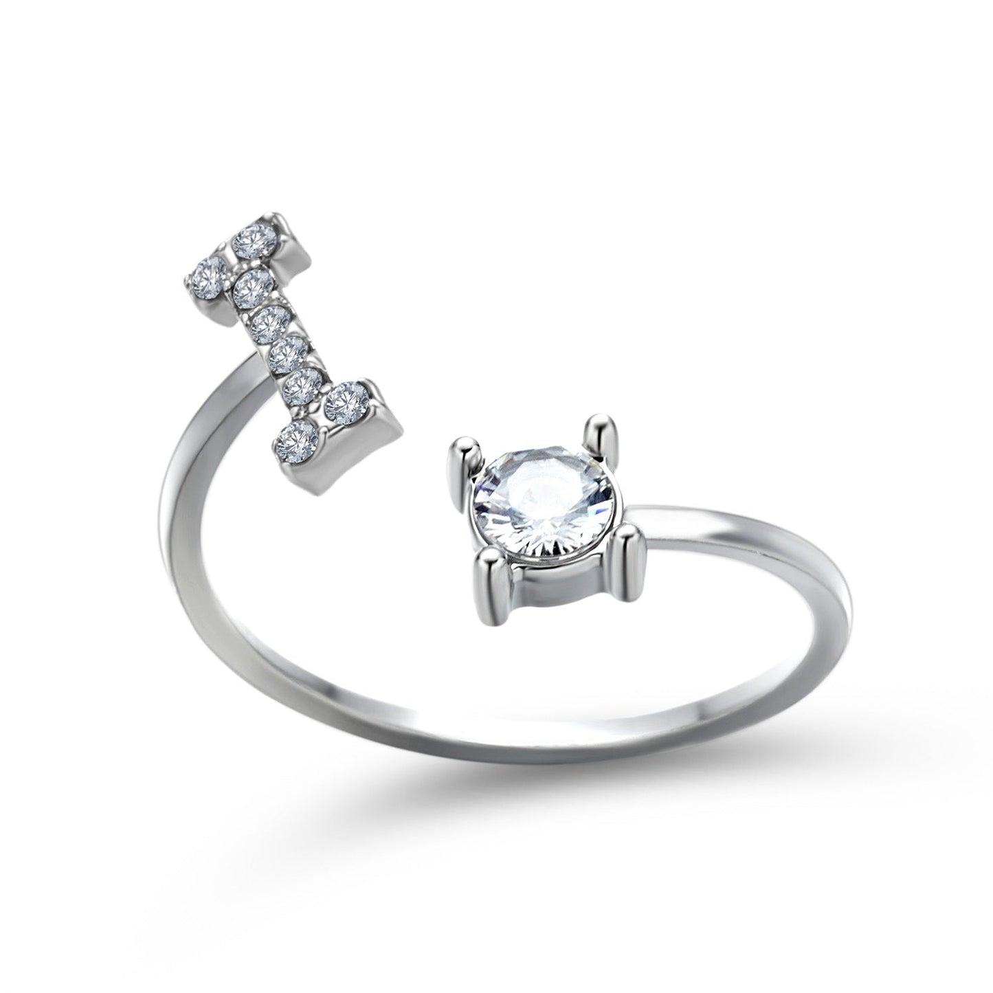New Design Adjustable 26 Initial Letter Ring Fashion Jewelry For Women Simple Elegant Jewelry El Pazar