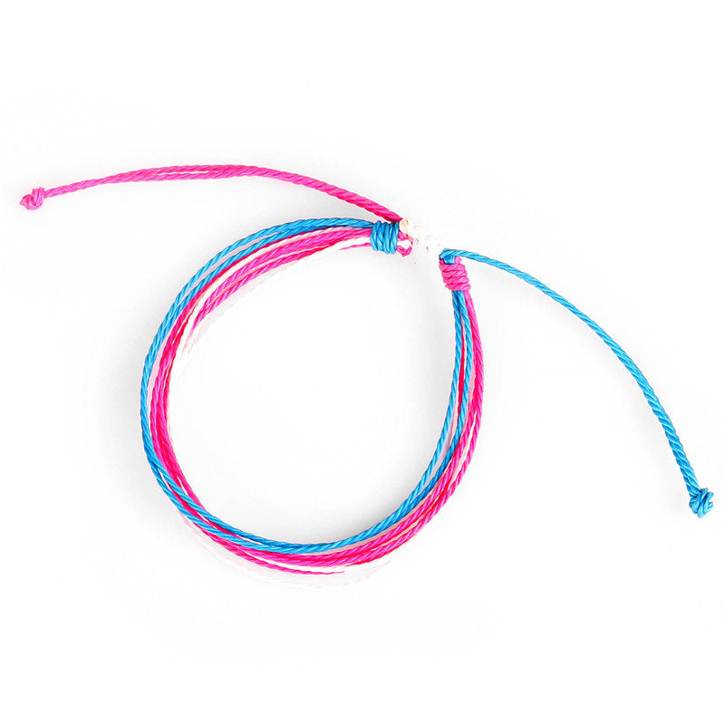 Wax Line Creative Handwoven Bracelet Colorful Drawstring El Pazar