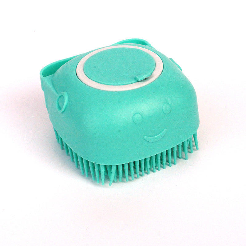 Silicone Dog Bath Massage Gloves Brush Pet Cat Bathroom Cleaning Tool Comb Brush For Dog Can Pour Shampoo Dog Grooming Supplies El Pazar
