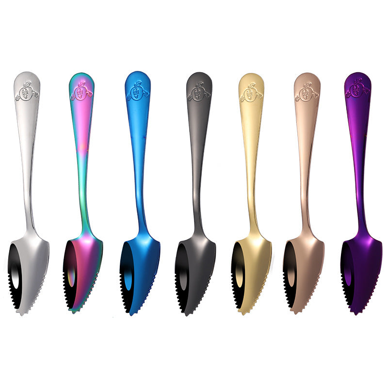Stainless Steel Fruit Scraping Mud Spoon Creative Grapefruit Spoon Baby Food Supplement Dredging Spoon Shovel Spoon Gift eprolo