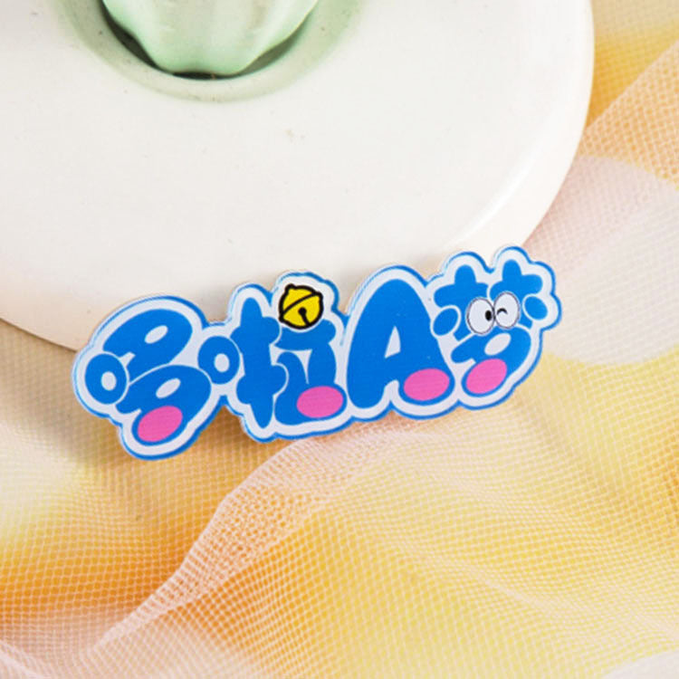 Japanese Cartoon Acrylic Brooch Cute Robot Cat Anime Badge Custom Children's Bag Pendant Accessories Patch eprolo