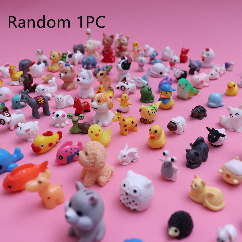 Simulation Bunny Duck Puppy Kitten Miniature Model Ornament El Pazar