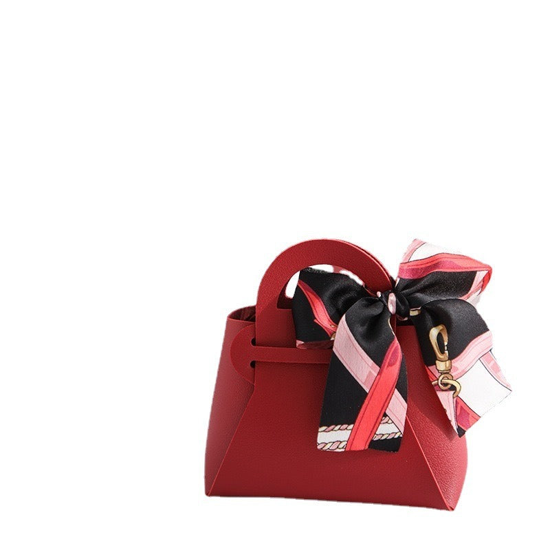 Light Luxury Style PU Leather Handheld Candy Gift Box Wedding Gift with Handheld Gift Wedding Candy Bag eprolo
