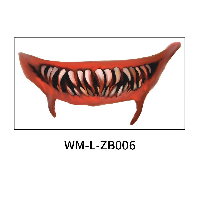 Halloween Mouth Tattoo Party Horror Scary Lips DIY Decoration Big mouth eprolo