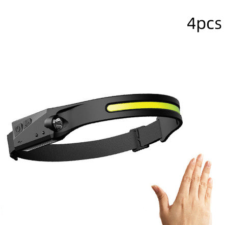 COB LED Induction Riding Headlamp Flashlight USB Rechargeable Waterproof Camping Headlight With All Perspectives Hunting Light El Pazar