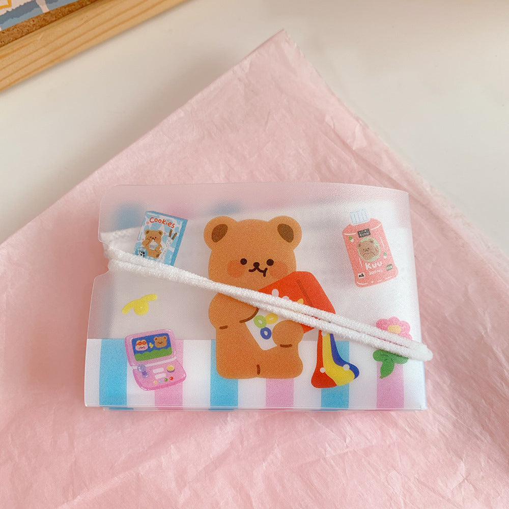 Cute Mask Storage Clip Cartoon Girl Heart Portable Folding Student Adult Temporary Storage Bag Dust-Proof Mini Carry On eprolo