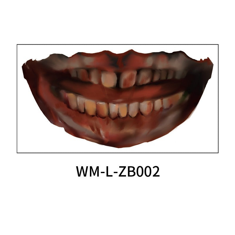 Halloween Mouth Tattoo Party Horror Scary Lips DIY Decoration Big mouth eprolo
