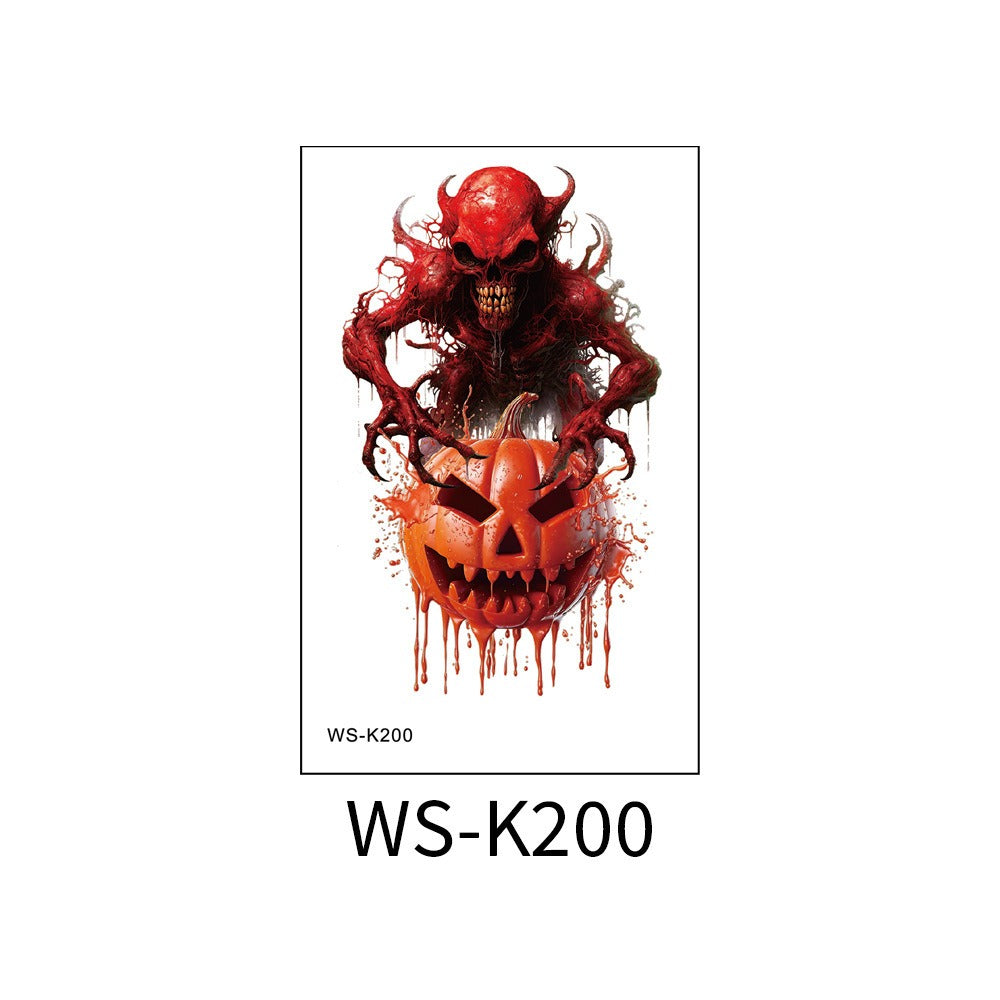 Halloween tattoo sticker simulation bloody scar sticker realistic horror disposable temporary waterproof sticker eprolo