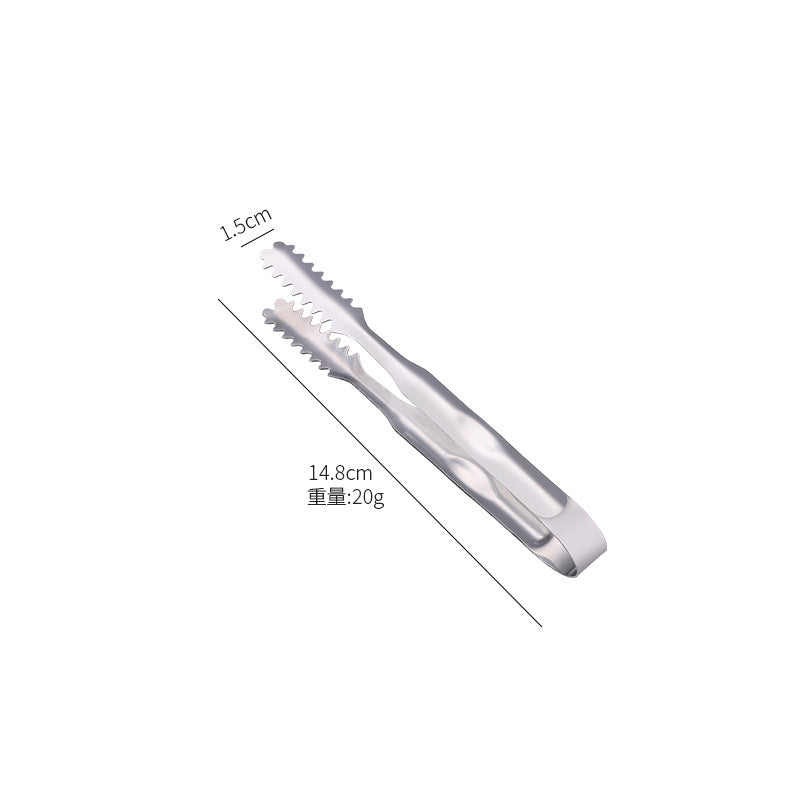 Thickened Bar Towel Clip Creative Whisky Bartender Ice Cube Ice Particle Clip Stainless Steel Ice Clip eprolo