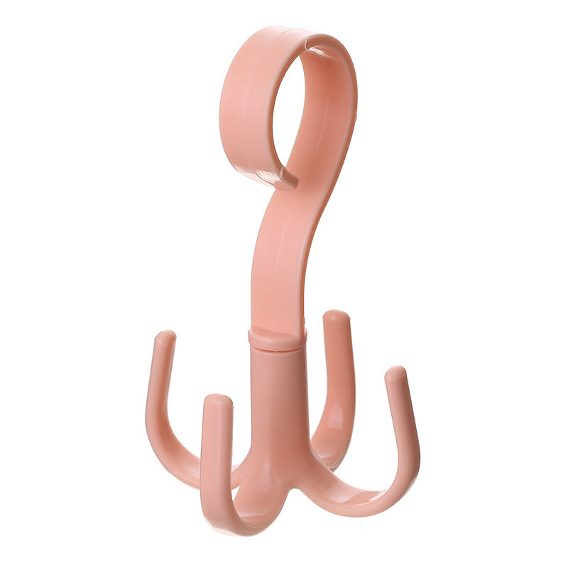 Bag Rack Female Bag 4 Claw Hook Hanging Bag Hook Schoolbag Wardrobe Storage Rack Multi-Functional Rotating Rack S-Type eprolo
