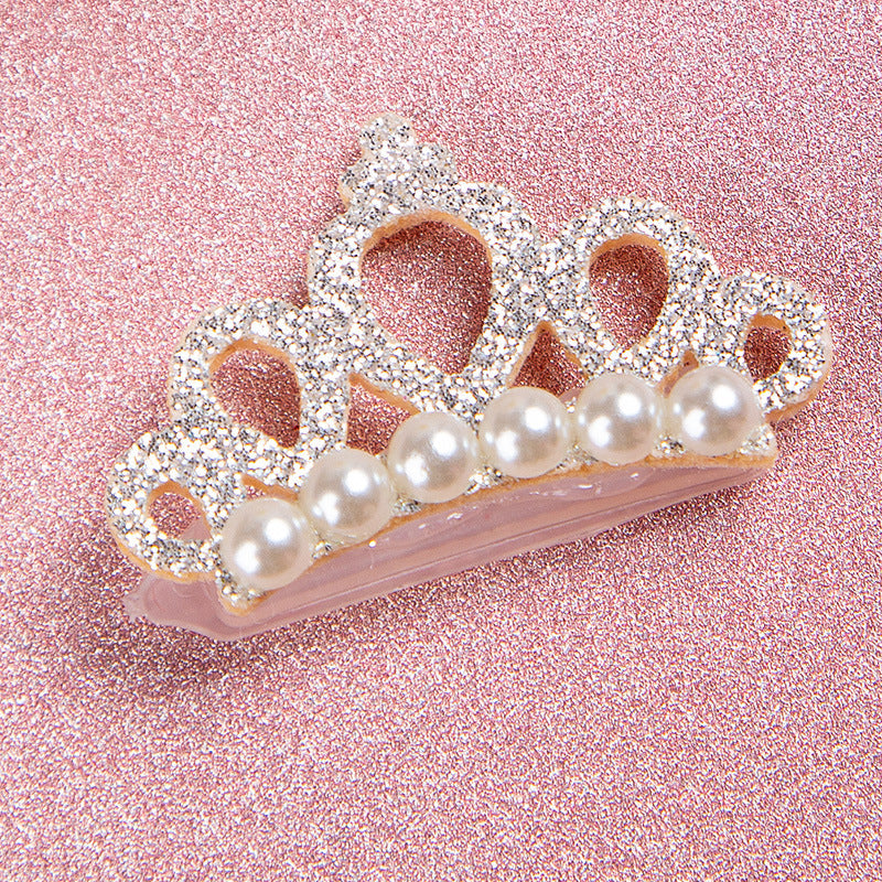 New Pet Products Cat Frog Clip Crown Pearl Head Teddy Pet Head Flower Hair Clip Pet Products Headwear eprolo