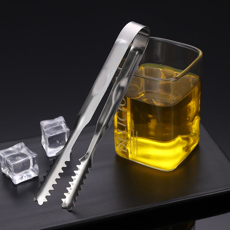Thickened Bar Towel Clip Creative Whisky Bartender Ice Cube Ice Particle Clip Stainless Steel Ice Clip eprolo