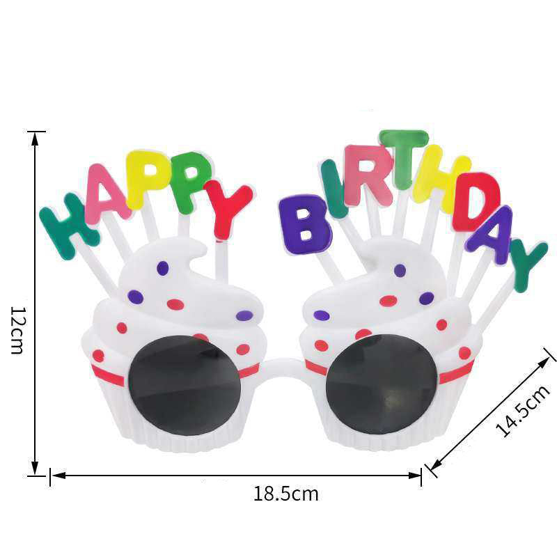 Birthday Cake Party Glasses Dance Net Red Party Funny Dress Up Holiday Atmosphere Personality Props eprolo