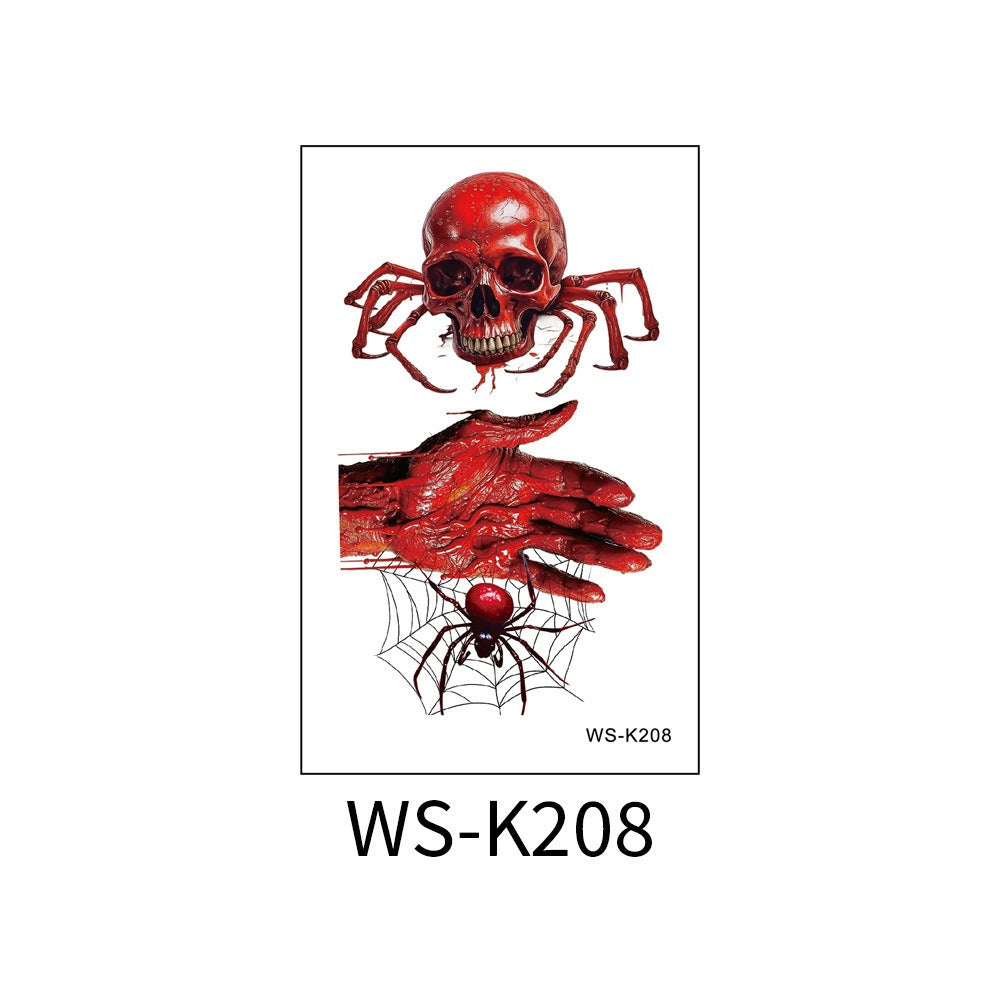 Halloween tattoo sticker simulation bloody scar sticker realistic horror disposable temporary waterproof sticker eprolo