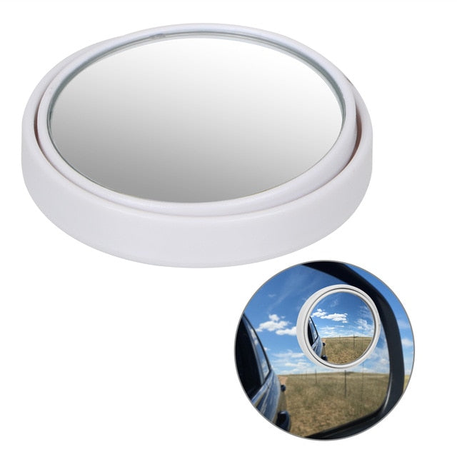 1PCS Car Vehicle Side Blindspot Blind Spot Mirror Wide RearView Mirror 360 Wide Angle Round Convex Mirror Exterior Part eprolo