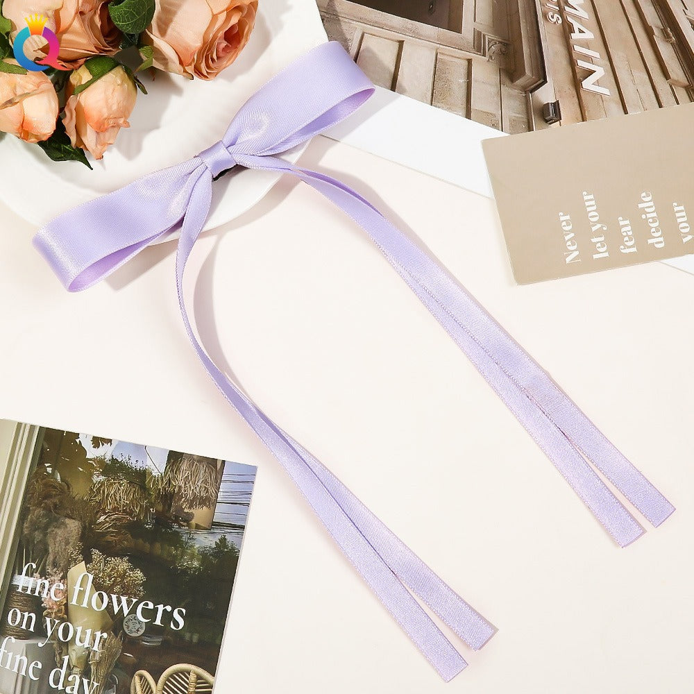 Ribbon tied hair clip, bow tie, ribbon ribbon hair clip, sweet and cute side duckbill clip hair accessory eprolo