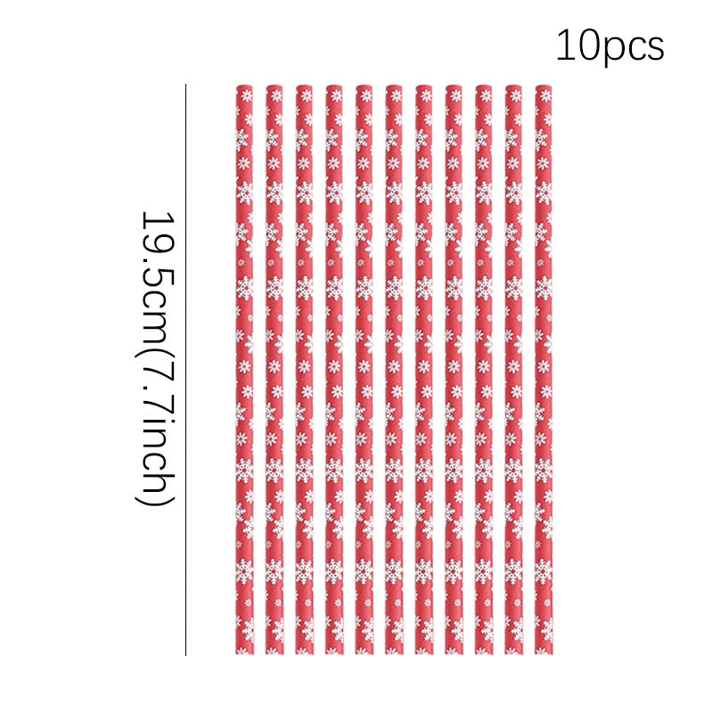 Christmas Decoration Elk Theme Disposable Meal Plate Party Utensils Set Paper Cups Paper Plates Tissue Papers eprolo