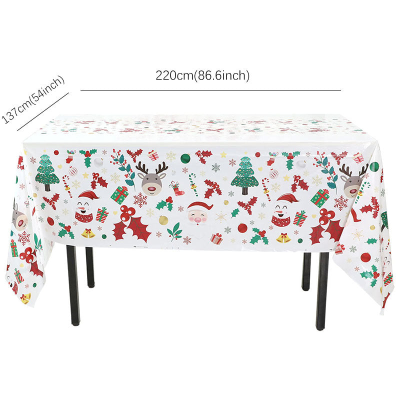 Christmas Decoration Elk Theme Disposable Meal Plate Party Utensils Set Paper Cups Paper Plates Tissue Papers eprolo