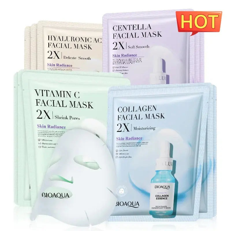 Collagen Face Mask Moisturizing Firming Face Sheet Mask Hyaluronic Acid Facial Masks Beauty Skin Care Gel Skin Care El Pazar