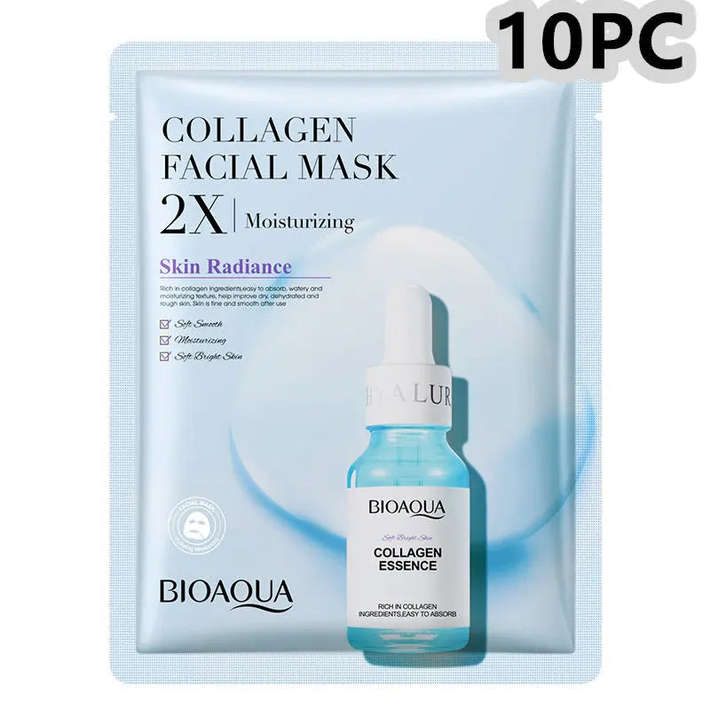 Collagen Face Mask Moisturizing Firming Face Sheet Mask Hyaluronic Acid Facial Masks Beauty Skin Care Gel Skin Care El Pazar