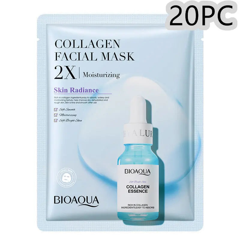 Collagen Face Mask Moisturizing Firming Face Sheet Mask Hyaluronic Acid Facial Masks Beauty Skin Care Gel Skin Care El Pazar