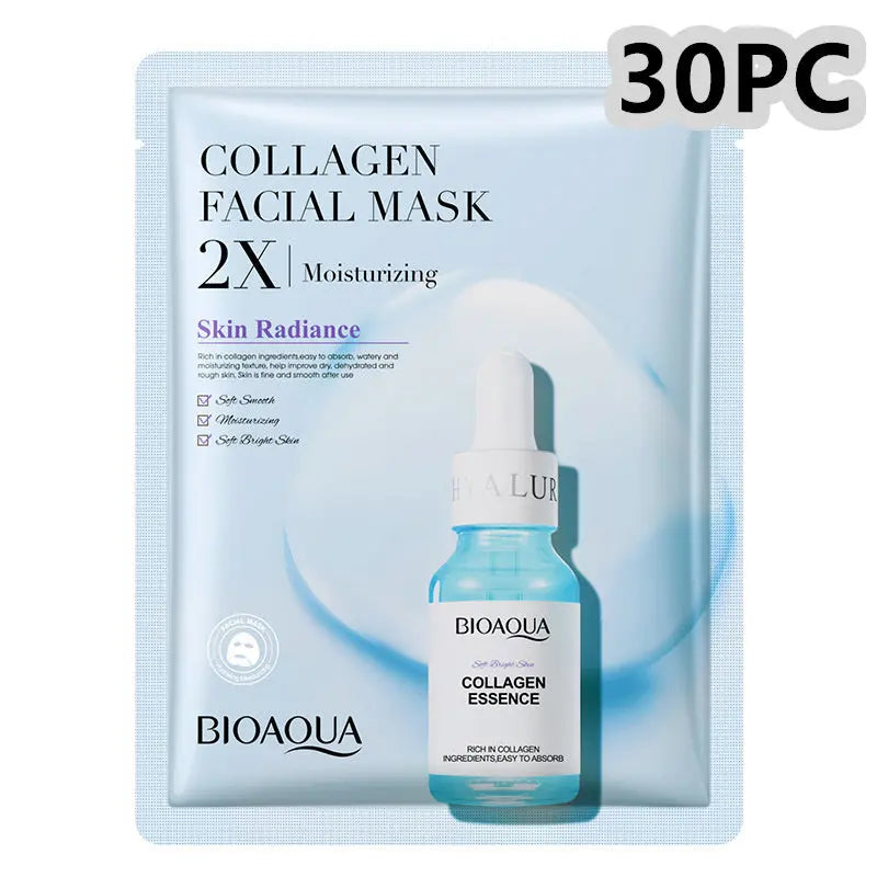 Collagen Face Mask Moisturizing Firming Face Sheet Mask Hyaluronic Acid Facial Masks Beauty Skin Care Gel Skin Care El Pazar