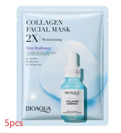 Collagen Face Mask Moisturizing Firming Face Sheet Mask Hyaluronic Acid Facial Masks Beauty Skin Care Gel Skin Care El Pazar