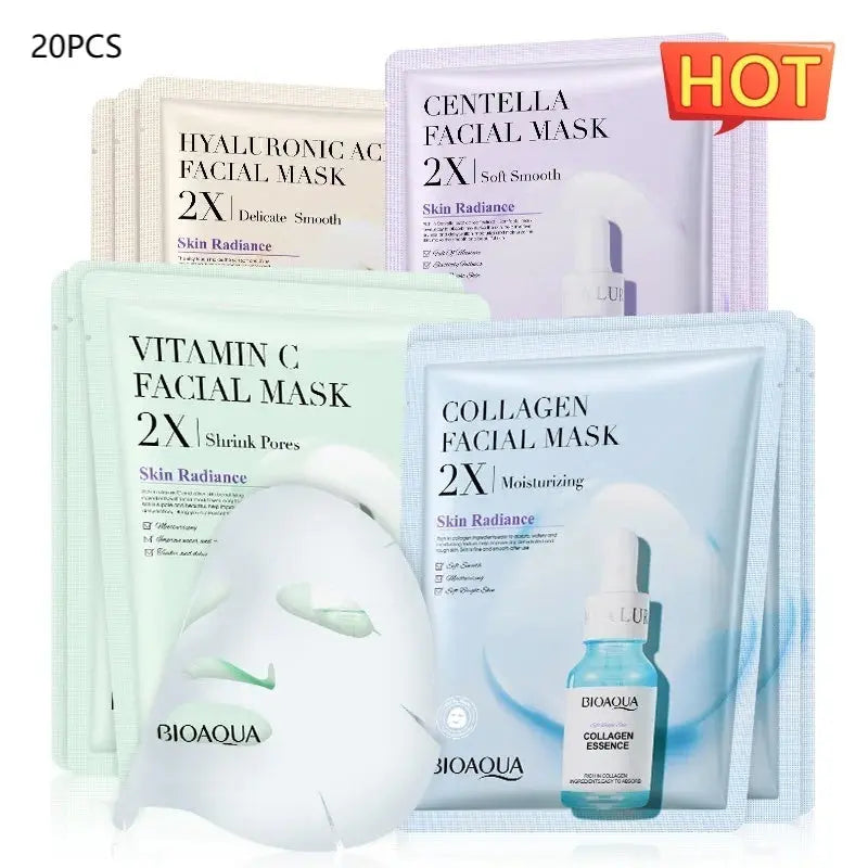 Collagen Face Mask Moisturizing Firming Face Sheet Mask Hyaluronic Acid Facial Masks Beauty Skin Care Gel Skin Care El Pazar
