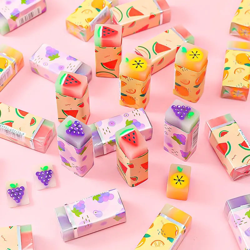 Creative Stationery Fruit Eraser Sassafras Students Learn El Pazar