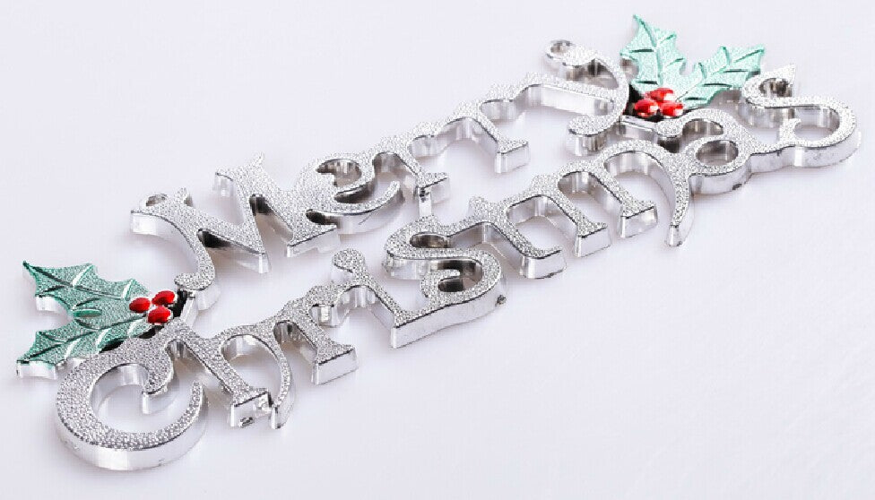 Christmas 14-60cm 3D English Decorative Plaque English Alphabet Plaque Christmas Tree Decorative Plaque Alphabet Pendant eprolo