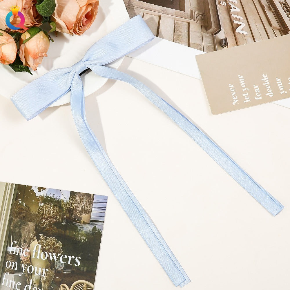 Ribbon tied hair clip, bow tie, ribbon ribbon hair clip, sweet and cute side duckbill clip hair accessory eprolo