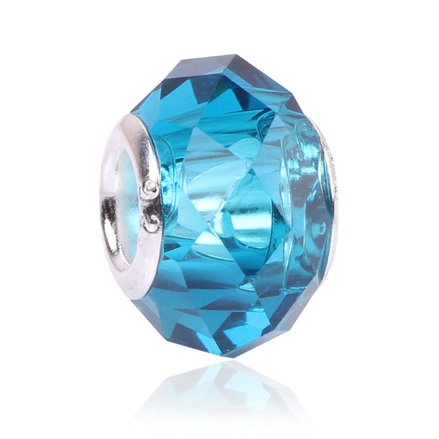 Colorful Big Crystal Facets Beads Fit Pandora Bracelet Charms European Fashion Women DIYJewelry Accessories eprolo