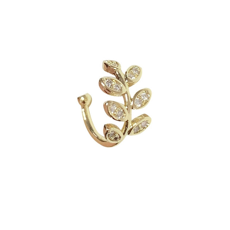 1PC Gold Color Silver Color Figure Shaped Earrings Ear Clip Climbing Climber Ear Cuff Non Pierced Ear Clip Cartilage Earrings eprolo