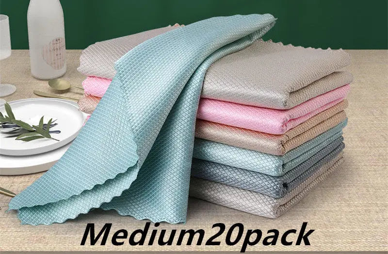 Dish Cloth Non-Stick Oil Rags Household Kitchen Bowl Absorbent Scouring Cloth El Pazar