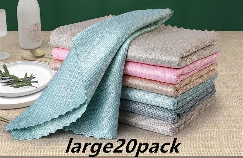 Dish Cloth Non-Stick Oil Rags Household Kitchen Bowl Absorbent Scouring Cloth El Pazar